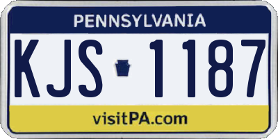 PA license plate KJS1187