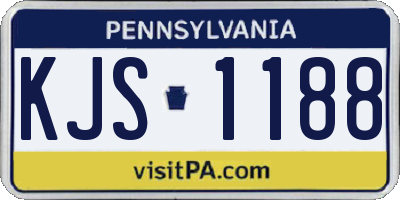 PA license plate KJS1188