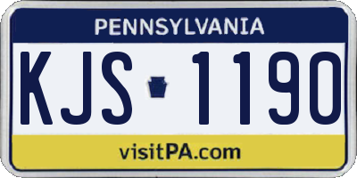 PA license plate KJS1190