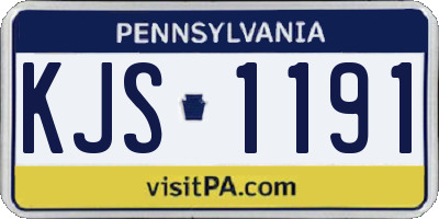 PA license plate KJS1191