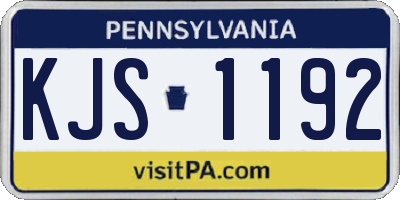 PA license plate KJS1192