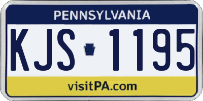 PA license plate KJS1195