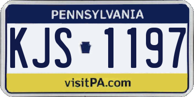 PA license plate KJS1197