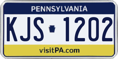 PA license plate KJS1202