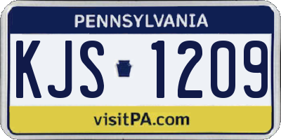 PA license plate KJS1209