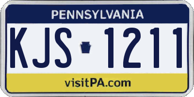 PA license plate KJS1211