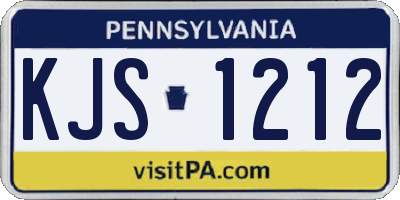 PA license plate KJS1212