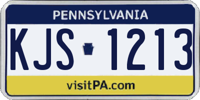 PA license plate KJS1213