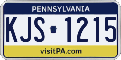 PA license plate KJS1215