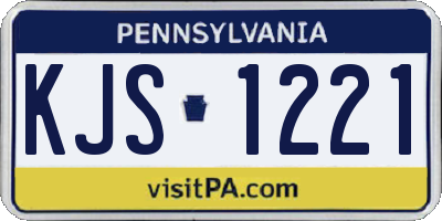 PA license plate KJS1221