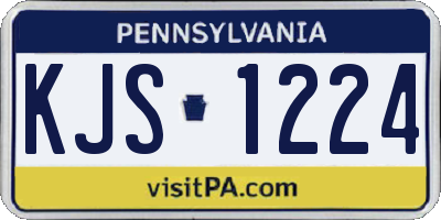 PA license plate KJS1224