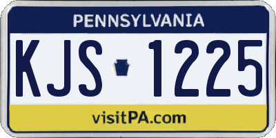 PA license plate KJS1225