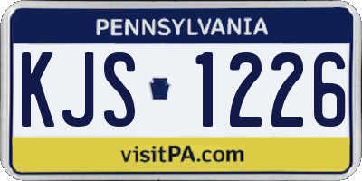 PA license plate KJS1226