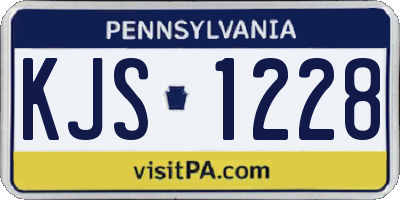 PA license plate KJS1228