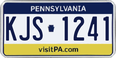 PA license plate KJS1241