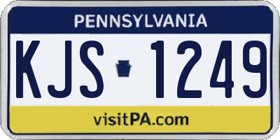 PA license plate KJS1249