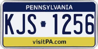 PA license plate KJS1256