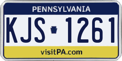 PA license plate KJS1261