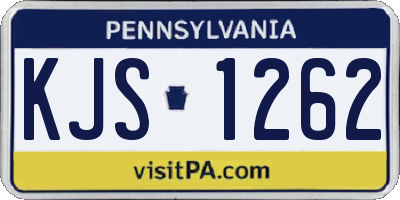 PA license plate KJS1262