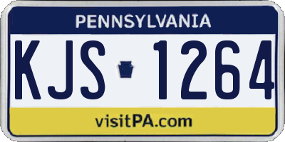 PA license plate KJS1264