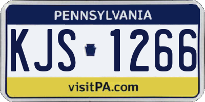 PA license plate KJS1266