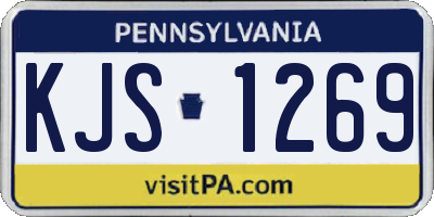 PA license plate KJS1269