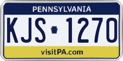 PA license plate KJS1270