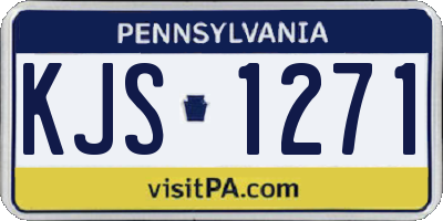 PA license plate KJS1271