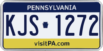 PA license plate KJS1272