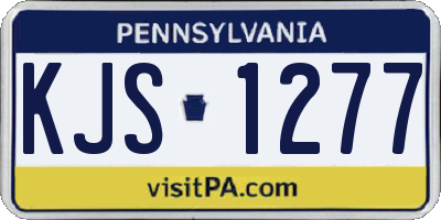 PA license plate KJS1277
