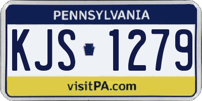 PA license plate KJS1279