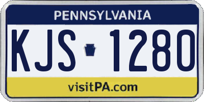 PA license plate KJS1280