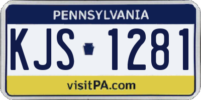 PA license plate KJS1281