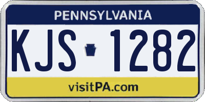 PA license plate KJS1282