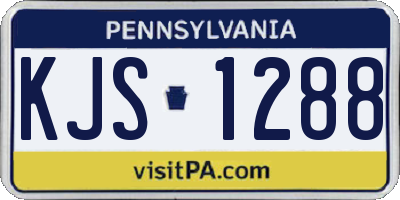 PA license plate KJS1288