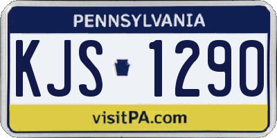 PA license plate KJS1290