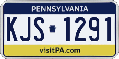 PA license plate KJS1291