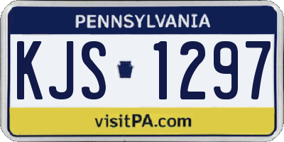 PA license plate KJS1297