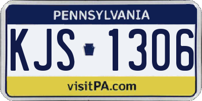 PA license plate KJS1306