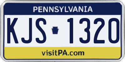 PA license plate KJS1320