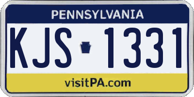 PA license plate KJS1331