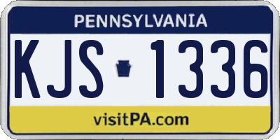 PA license plate KJS1336