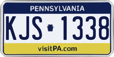 PA license plate KJS1338