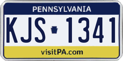 PA license plate KJS1341