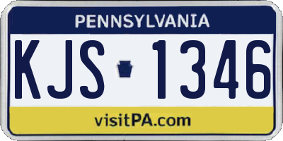 PA license plate KJS1346