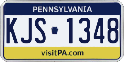PA license plate KJS1348