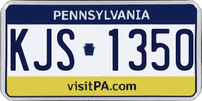 PA license plate KJS1350