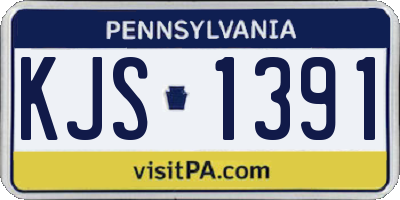PA license plate KJS1391