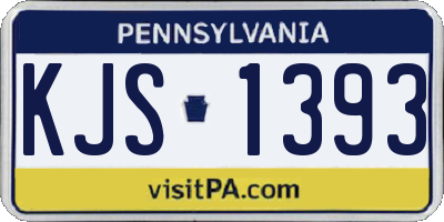 PA license plate KJS1393