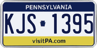 PA license plate KJS1395